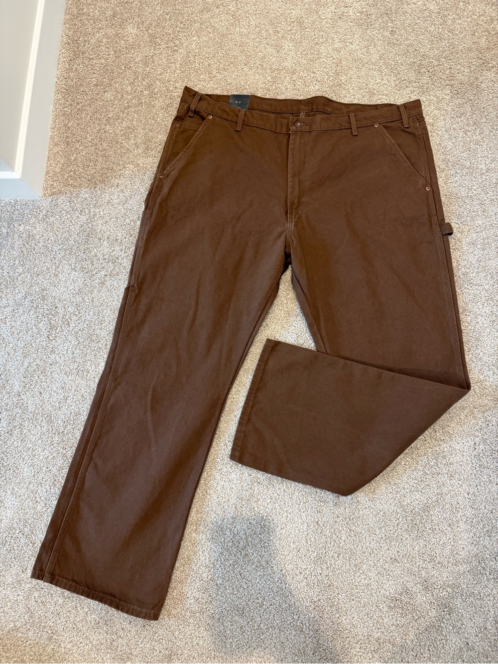 Dickies Men's Work Pants NWT 44x32 Brown Relaxed Fit Carpenter Utility DU212RTB